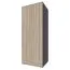Schmaler Kleiderschrank | 2 Drehtüren | 2 Schubladen | 5 Fächer | mit Kleiderstange | 80 cm breit | Farbe: Sonoma Eiche Abbildung