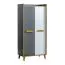 90 cm breiter Kleiderschrank mit 2 Türen | Farbe: Weiß Abbildung