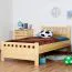 Kinderbett 100 x 200 cm | Massivholz: Kiefer | Natur Lackiert Abbildung