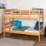 Etagenbett für Jugendliche 90 x 200 cm | Massivholz: Buche | Natur Lackiert | umbaubar in 2 Einzelbetten | inkl. Rollroste Abbildung