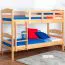 Etagenbett für Kinder 90 x 200 cm | Massivholz: Buche | Natur Lackiert | umbaubar in 2 Einzelbetten | inkl. Rollroste Abbildung