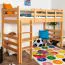 Hochbett für Jugendliche 90 x 190 cm | Massivholz: Buche | Natur Lackiert | umbaubar in Einzelbett | Premium-Qualität | inkl. Rollrost Abbildung