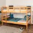 Stockbett für Kinder 120 x 200 cm | Massivholz: Buche | Natur Lackiert | umbaubar in 2 Einzelbetten | inkl. Rollroste Abbildung