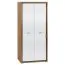 92 cm breiter Kleiderschrank mit 2 Türen | Farbe: Nuss / Weiß Abbildung