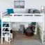 Hochbett für Kinder 160 x 190 cm | Massivholz: Buche | Weiß Lackiert | umbaubar in Einzelbett | Premium-Qualität | inkl. Rollrost Abbildung