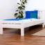 Kinderbett 90 x 190 cm | Massivholz: Buche | Weiß Lackiert Abbildung