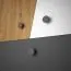 80 cm breiter Kleiderschrank mit 2 Türen, 4 Fächern und 2 Schubladen | Farbe: Eiche | Tiefe: 50 cm Abbildung