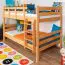 Etagenbett für Jugendliche 120 x 190 cm | Massivholz: Buche | Natur Lackiert | umbaubar in 2 Einzelbetten | inkl. Rollroste Abbildung