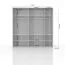 232 cm breiter Kleiderschrank mit 5 Türen | Farbe: Weiß Abbildung