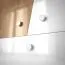 120 cm breiter Kleiderschrank mit 3 Türen, 6 Fächern und 2 Schubladen | Farbe: Eiche | Tiefe: 50 cm Abbildung
