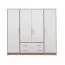 50 cm breiter Kleiderschrank mit 1 Tür | Farbe: Weiß Abbildung