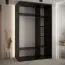 Kleiderschrank Mina mit Spiegeltüren, Schwarz/Weiß gehalten, moderne Optik, viel Stauraum, Anti Staubbürsten, robust, 235,2 x 150 x 60 cm, Einlegeböden