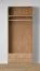 Offener Kleiderschrank | breit | 2 Schubladen | Farbe: Eiche Puccini | 1 Fach | 1 Kleiderstange | Maße: 103 x 55 x 234 cm | einfaches Design