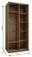Kleiderschrank / Schiebetürenschrank | 245,5 x 100 x 64 cm | Soft-Close | 2 Kleiderstangen | 6 Fächer | 6 Einlegeböden | Farbe: Weiß | 2 Schiebetüren