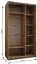 Kleiderschrank / Schiebetürenschrank | 245,5 x 140 x 64 cm | 2 Kleiderstangen | 2 Schiebetüren | Soft-Close | 6 Fächer | 6 Einlegeböden | Farbe: Schwarz