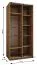 Kleiderschrank / Schiebetürenschrank| Soft-Close | 245,5 x 110 x 64 cm | 6 Kleiderstangen | 2 Schiebetüren | 6 Fächer |2 Kleiderstangen | Farbe: Schwarz