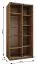 Kleiderschrank / Schiebetürenschrank |245,5 x 120 x 64 cm | 6 Fächer | 6 Einlegeböden | 2 Kleiderstangen | 2 Schiebetüren | Farbe: Weiß | Soft-Close