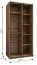 Kleiderschrank / Schiebetürenschrank | 6 Einlegeböden | 6 Fächer | 245,5 x 120 x 64 cm | 2 Kleiderstangen | 2 Schiebetüren | Farbe: Kaschmir | Soft-Close
