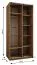 Kleiderschrank / Schiebetürenschrank | Spiegel | Soft-Close | 245,5 x 100 x 64 cm | 6 Fächer | 2 Schiebetüren | 2 Kleiderstangen | Farbe: Weiß