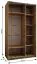 Kleiderschrank / Schiebetürenschrank | Farbe: Kaschmir | Soft-Close | Spiegel | 2 Kleiderstangen | 245,5 x 140 x 64 cm | 2 Schiebetüren | 6 Fächer