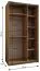 Kleiderschrank / Schiebetürenschrank | 2 Kleiderstangen | 245,5 x 140 x 64 cm | Soft-Close | Spiegel | Soft-Close | 6 Fächer | Farbe: Kaschmir