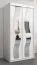 100 cm breiter Kleiderschrank mit 5 Fächern und 2 Türen | Farbe: Weiß Abbildung