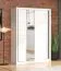 Schiebetürenschrank / Kleiderschrank | 1 Spiegeltür | Farbe: Opak Weiß | 2 Kleiderstangen | 5 Fächer | Maße: 155 x 60 x 215,5 cm | ABS-Kanten