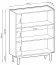 Hohe Kommode mit zwei Türen Ashford 04, Farbe: Eiche Riviera / Marmor Bianco - Abmessungen: 122 x 97 x 37 cm (H x B x T)