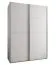 Kleiderschrank / Schiebetürenschrank | 245,5 x 180 x 64 cm | 2 Schiebetüren | 2 Kleiderstangen | 11 Fächer | 10 Einlegeböden | Soft-Close | Farbe: Weiß