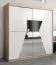 2 Meter breiter Kleiderschrank mit 2 Türen | Farbe: Sonoma Eiche / Weiß Abbildung