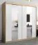2 Meter breiter Kleiderschrank mit 2 Türen | Farbe: Sonoma Eiche / Weiß Abbildung
