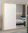 2 Meter breiter Kleiderschrank mit 2 Türen | Farbe: Sonoma Eiche / Weiß Abbildung