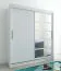 180 cm breiter Schiebetürenschrank mit 2 Türen | 10 Fächer | 2 Kleiderstangen | Farbe: Weiß Abbildung