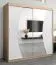 2 Meter breiter Kleiderschrank mit 2 Türen | Farbe: Sonoma Eiche / Weiß Abbildung