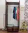 Kleiderschrank | 2 Drehtüren | 2 Schubladen | 1 Fach | mit Kleiderstange | 80 cm breit | Massivholz | Farbe: Nuss Abbildung