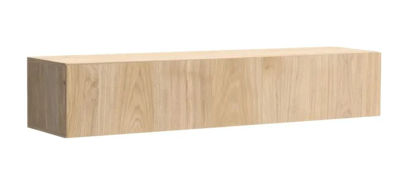 TV-Unterschrank | Push-to-open Funktion | 1 Kipptür | Farbe: Eiche Hickory Jackson | 3 Fächer | schlichtes Design | für Wohnzimmer
