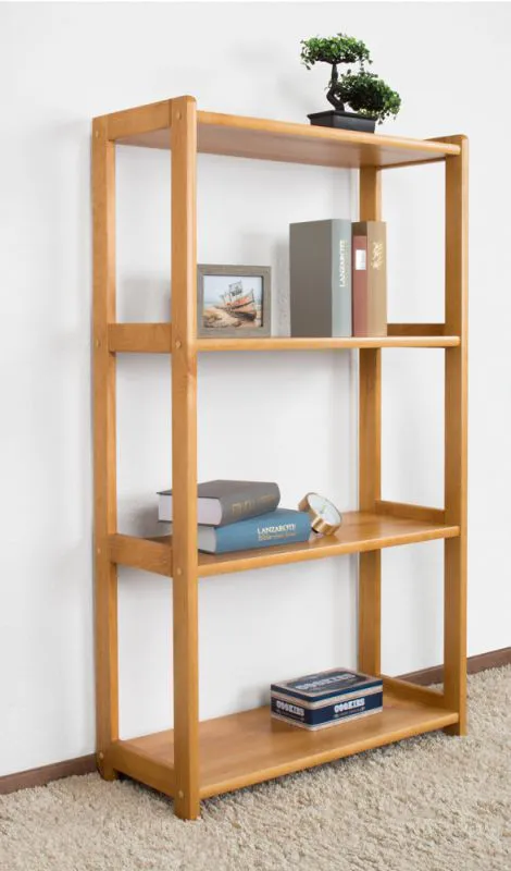 Regal Kiefer massiv Vollholz Erlefarben Junco 56B - 125 x 70 x 30 cm (H x B x T)