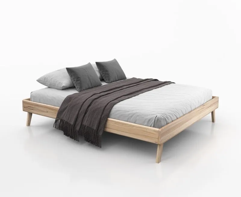 Einzelbett / Gästebett Engordany 11 | Buche Vollholz massiv | lackiert | Liegefläche: 140 x 200 cm | schlichtes Design | Farbe: Buche | hochwertige Verarbeitung