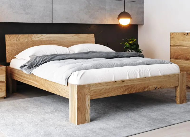 Einzelbett / Gästebett Prats 02 Eiche massiv geölt - Liegefläche: 140 x 200 cm (B x L)