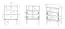 Große Nachtkommode Kumpula 10, Farbe: Dunkelblau - Abmessungen: 70 x 50 x 34 cm (H x B x T), mit 2 Schubladen und 1 Fach