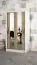 100 cm breiter Kleiderschrank mit 2 Türen | 5 Fächer | Farbe: Sonoma Eiche / Weiß Abbildung