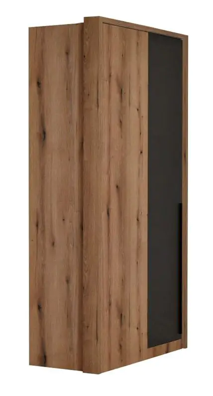 106 cm breiter Kleiderschrank mit 1 Tür | Farbe: Eiche Abbildung