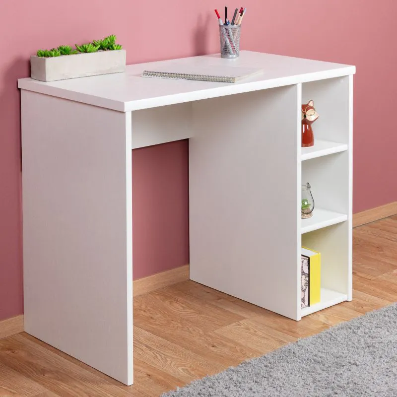 Kinderzimmer - Schreibtisch Benjamin 35, Farbe: Weiß - 75 x 91 x 50 cm (H x B x T)