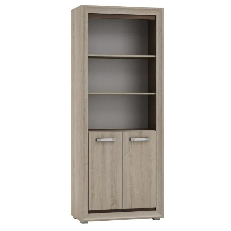 Schrank Kundiawa 31, Farbe: Sonoma Eiche hell / Sonoma Eiche dunkel - Abmessungen: 200 x 80 x 40 cm (H x B x T)