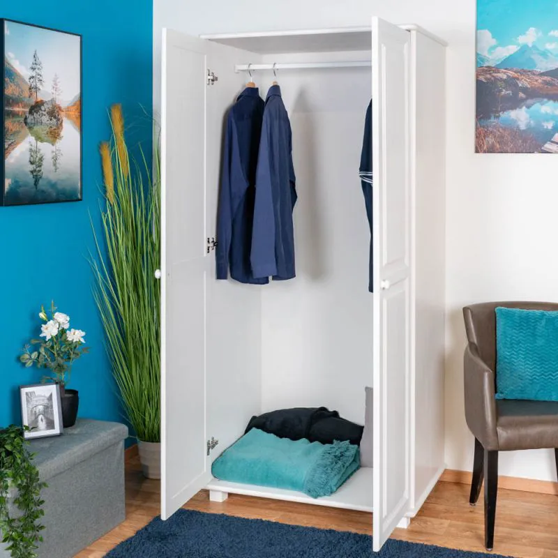 Kleiderschrank Kiefer weiß