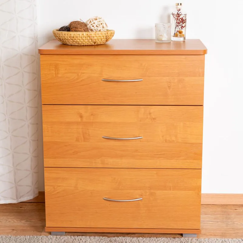 Kommode Kebumen 11, Farbe: Erle - Abmessungen: 78 x 65 x 40 cm (H x B x T)