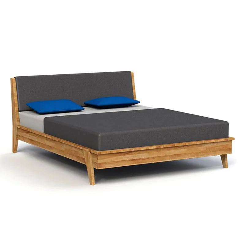 Eiche-Bett massiv | 140 x 200 cm | Wildeiche | Geölt | Natur Abbildung