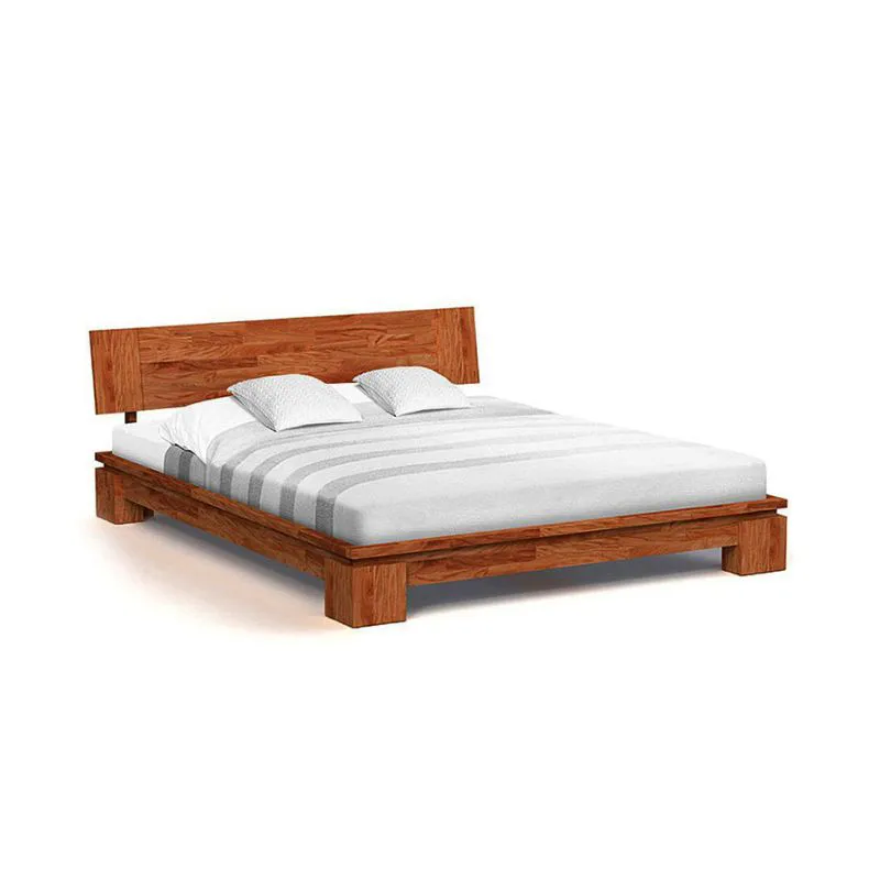 Buche-Bett massiv | 180 x 200 cm | Kernbuche | Geölt | Natur Abbildung