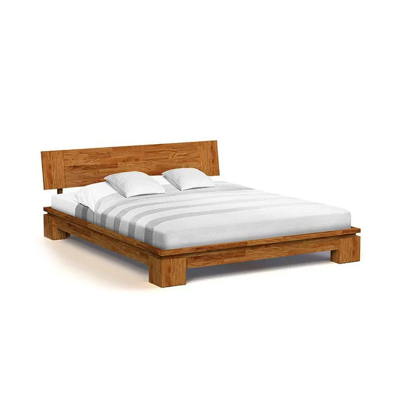 Eiche-Bett massiv | 200 x 200 cm | Wildeiche | Geölt | Natur Abbildung