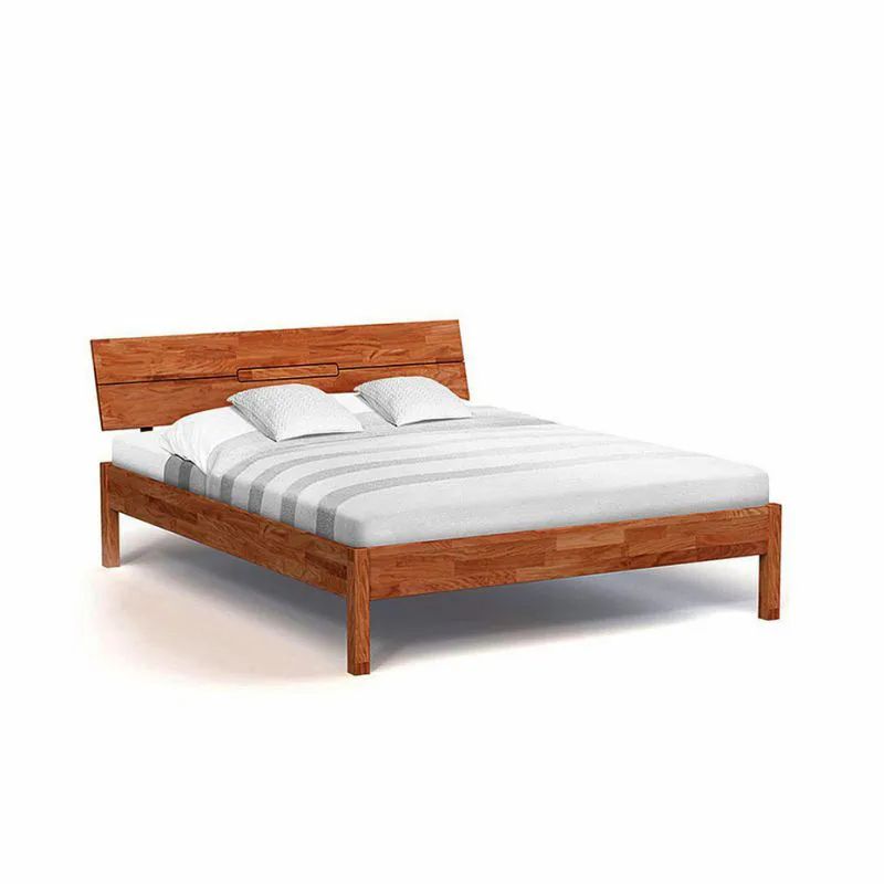 Buche-Bett massiv | 180 x 200 cm | Kernbuche | Geölt | Natur Abbildung